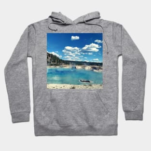 Aqua Blue Water Geyser Hoodie